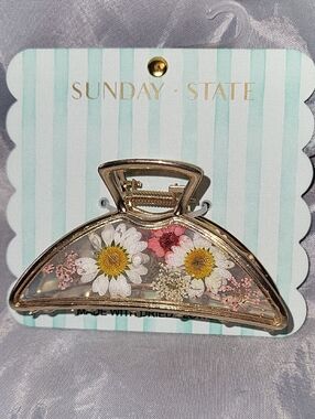 Sunday State Flower Hair Clip Bnwt LS